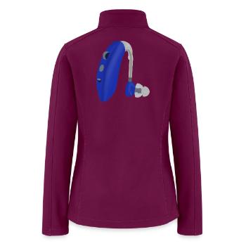 A Blue Hearing Aid - Women’s Soft Shell Jacket - raspberry - Back