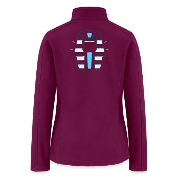 Abstract Safety Cone Emblem - Women’s Soft Shell Jacket - raspberry - Back