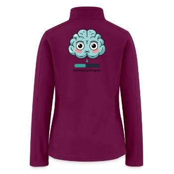 Expressive Brain Illustration Design - Women’s Soft Shell Jacket - raspberry - Back