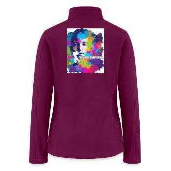 silence speaks - Women’s Soft Shell Jacket - raspberry - Back