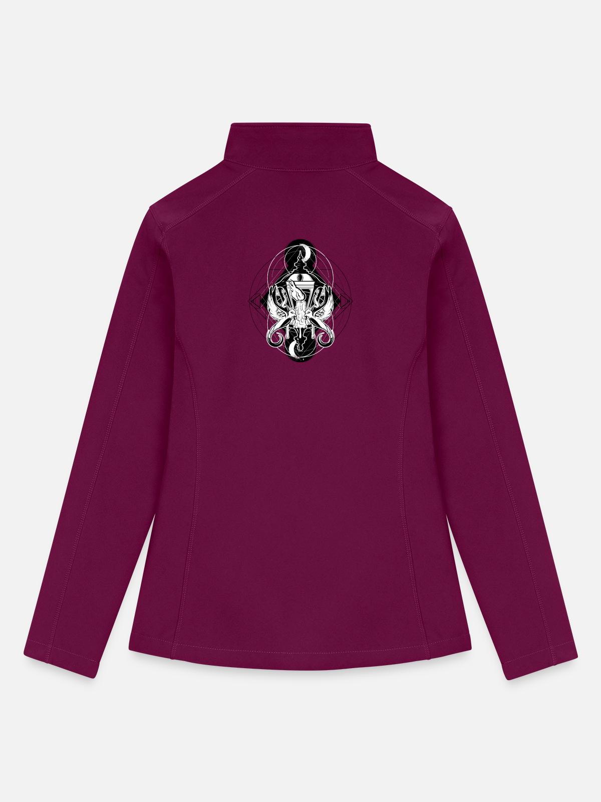 Winged Dagger Sigil - Women’s Soft Shell Jacket - raspberry - Back