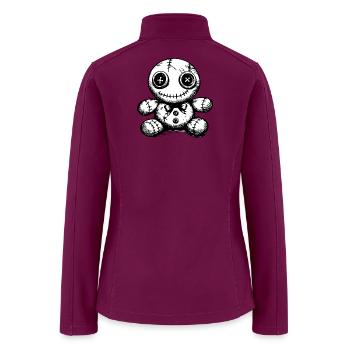 Stitched doll  Noir - Women’s Soft Shell Jacket - raspberry - Back