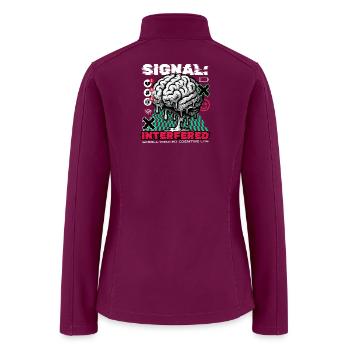 Signal Interfered Brain Meltdown - Women’s Soft Shell Jacket - raspberry - Back