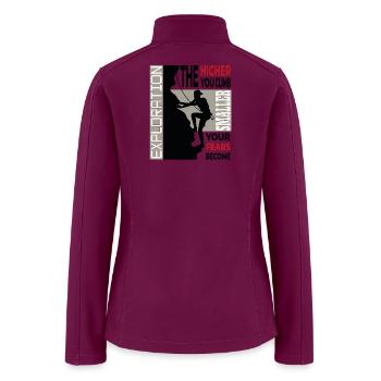 Higher Climb Fears Shrink - Women’s Soft Shell Jacket - raspberry - Back