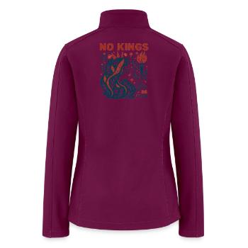 No-Kings-In-America - Women’s Soft Shell Jacket - raspberry - Back