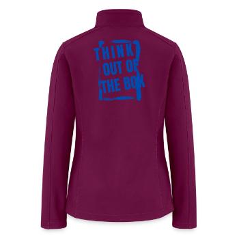 Think Out of the Box Stamp - Women’s Soft Shell Jacket - raspberry - Back