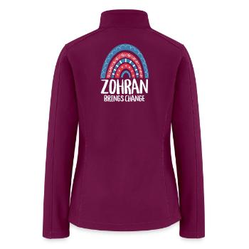 Zohran Brings Change - Women’s Soft Shell Jacket - raspberry - Back