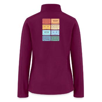 90s Cassette Tapes 90s Music - Women’s Soft Shell Jacket - raspberry - Back