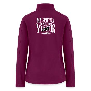 Sphynx Cat Lover Funny - Women’s Soft Shell Jacket - raspberry - Back