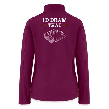 Card Player Trading Card Game - Women’s Soft Shell Jacket - raspberry - Back