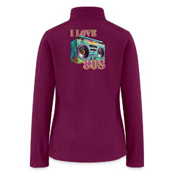 I love 80s - Women’s Soft Shell Jacket - raspberry - Back