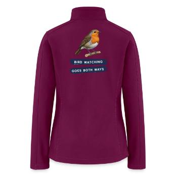 Bird Watching Goes Both Ways - Women’s Soft Shell Jacket - raspberry - Back