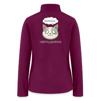 Buffering Cat Mental Absence - Women’s Soft Shell Jacket - raspberry - Back