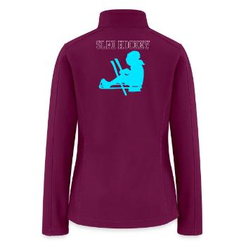 Sled Hockey Winter Sport Para Ice Hockey - Women’s Soft Shell Jacket - raspberry - Back