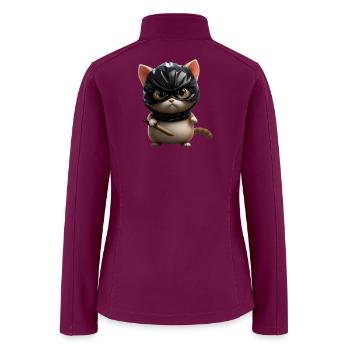 Ninja Cat Masked Shadow - Women’s Soft Shell Jacket - raspberry - Back
