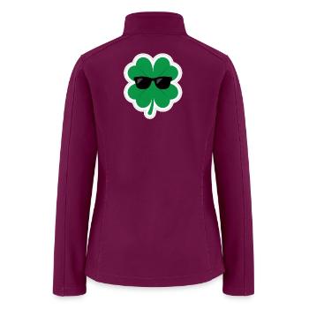 Cool Shamrock - Women’s Soft Shell Jacket - raspberry - Back