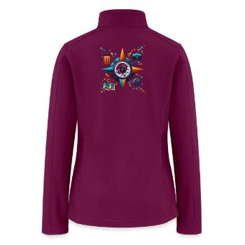 Digital Compass Travel Quest - Women’s Soft Shell Jacket - raspberry - Back