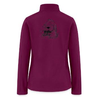 Broken Knight Helmet – Dark Fantasy Pencil Sketch - Women’s Soft Shell Jacket - raspberry - Back