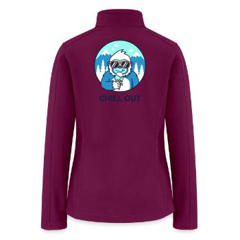 Chill Out Yeti With Ice Cream - Women’s Soft Shell Jacket - raspberry - Back