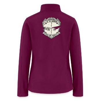 AI vs Human Tech Identity - Women’s Soft Shell Jacket - raspberry - Back