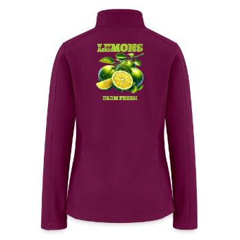 LEMONS_FARM_FRESH - Women’s Soft Shell Jacket - raspberry - Back