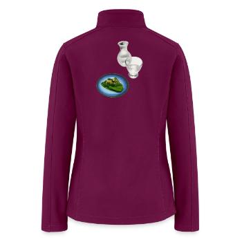 Sake with Spinach - Women’s Soft Shell Jacket - raspberry - Back