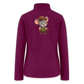 cute mouse dressed up - Women’s Soft Shell Jacket - raspberry - Back