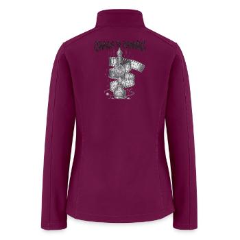 Chaos to Canvas Film Spiral - Women’s Soft Shell Jacket - raspberry - Back