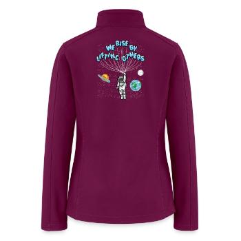 We Rise by Lifting Others - Women’s Soft Shell Jacket - raspberry - Back
