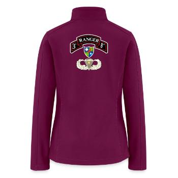 Winged Dagger Parachute Crest - Women’s Soft Shell Jacket - raspberry - Back