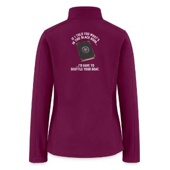 If I Told You What's In The Black Book I'd Have T - Women’s Soft Shell Jacket - raspberry - Back