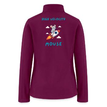 Mouse on a rocket - Women’s Soft Shell Jacket - raspberry - Back
