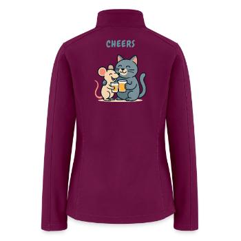 Cat and mouse - Women’s Soft Shell Jacket - raspberry - Back