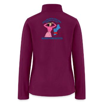 Call me New England cause I've got massivehugetits - Women’s Soft Shell Jacket - raspberry - Back