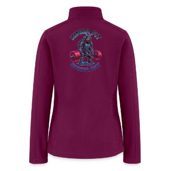 Kinda Fit Sorta Weightlifting - Women’s Soft Shell Jacket - raspberry - Back