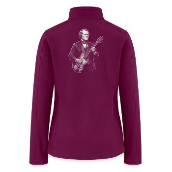 Andrew Johnson Guitarist Portrait  - Women’s Soft Shell Jacket - raspberry - Back