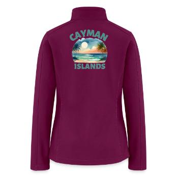 Cayman Islands Sunset Beach - Women’s Soft Shell Jacket - raspberry - Back