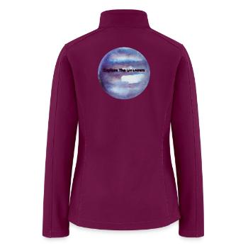 Explore The Unknown Watercolor Badge - Women’s Soft Shell Jacket - raspberry - Back