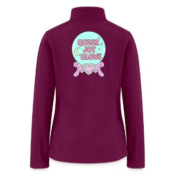Queer Joy Glows - Women’s Soft Shell Jacket - raspberry - Back