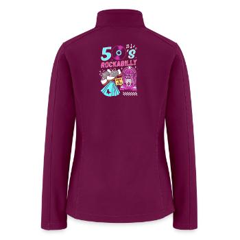 Sock Hop Party Rockabilly - Women’s Soft Shell Jacket - raspberry - Back