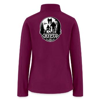 National Cryptid Society Logo - Women’s Soft Shell Jacket - raspberry - Back