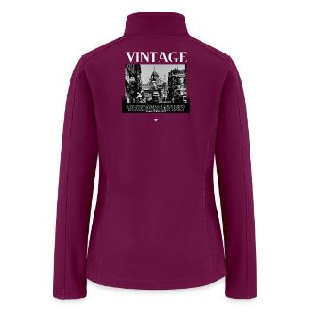 Timeless Mono Streetscape - Women’s Soft Shell Jacket - raspberry - Back