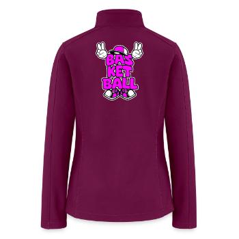 Basketball - SPORTS Cartoon Character Graffitti - Women’s Soft Shell Jacket - raspberry - Back