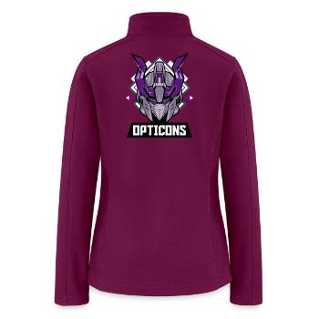 Mobile Gamer T-Shirt Art – Pro Gaming Logo Design - Women’s Soft Shell Jacket - raspberry - Back