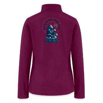 Nature's Secret Seeded Wishes Bigfoot Dandelion - Women’s Soft Shell Jacket - raspberry - Back