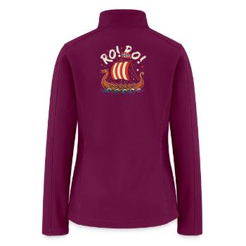 Viking Longship Norse Warrior Nordic Sailing - Women’s Soft Shell Jacket - raspberry - Back