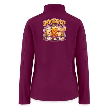 Oktoberfest Beer Crew Cartoon Tee - Women’s Soft Shell Jacket - raspberry - Back