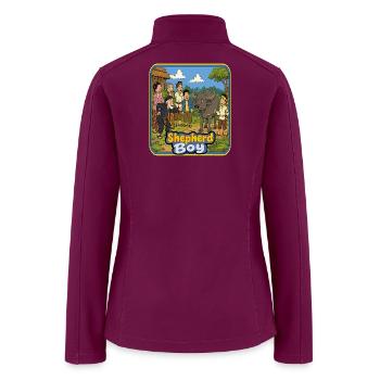 Village Laughter: The Buffalo That Stole The Show - Women’s Soft Shell Jacket - raspberry - Back