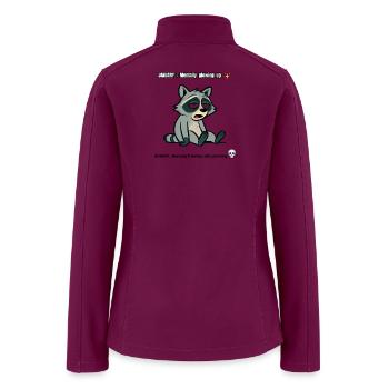 January Raccoon Glow Up - Women’s Soft Shell Jacket - raspberry - Back