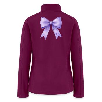 Lavender Bow Stethoscope - Women’s Soft Shell Jacket - raspberry - Back